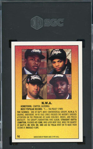 NWA 1991 Premier Rap Pack Card #94 Graded SGC 8.5-Powers Sports Memorabilia
