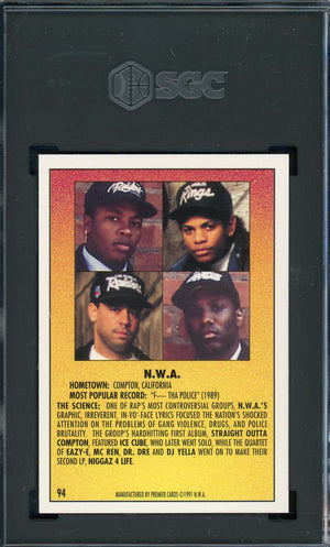 NWA 1991 Premier Rap Pack Card #94 Graded SGC 9-Powers Sports Memorabilia