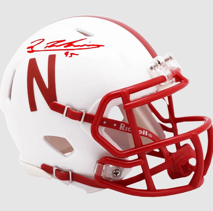 Ty Robinson Nebraska Cornhuskers Signed NCAA College Football Mini-Helmet-Powers Sports Memorabilia