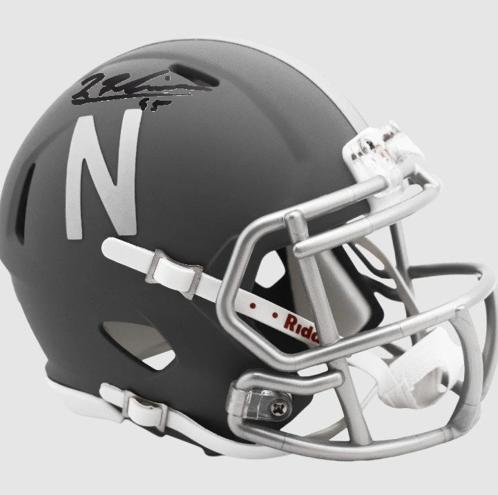 Ty Robinson Nebraska Cornhuskers Signed NCAA College Football Slate Mini-Helmet-Powers Sports Memorabilia