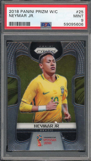 Neymar Jr 2018 Panini Prizm World Cup Soccer Card #25 Graded PSA 9-Powers Sports Memorabilia