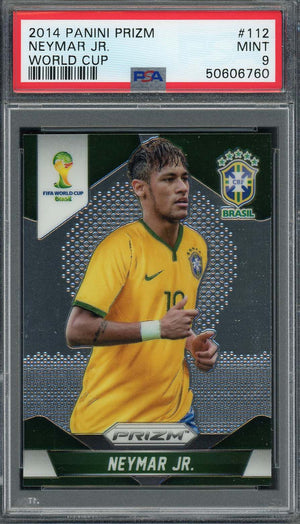 Neymar Jr 2014 Panini Prizm World Cup Card #112 PSA 9-Powers Sports Memorabilia