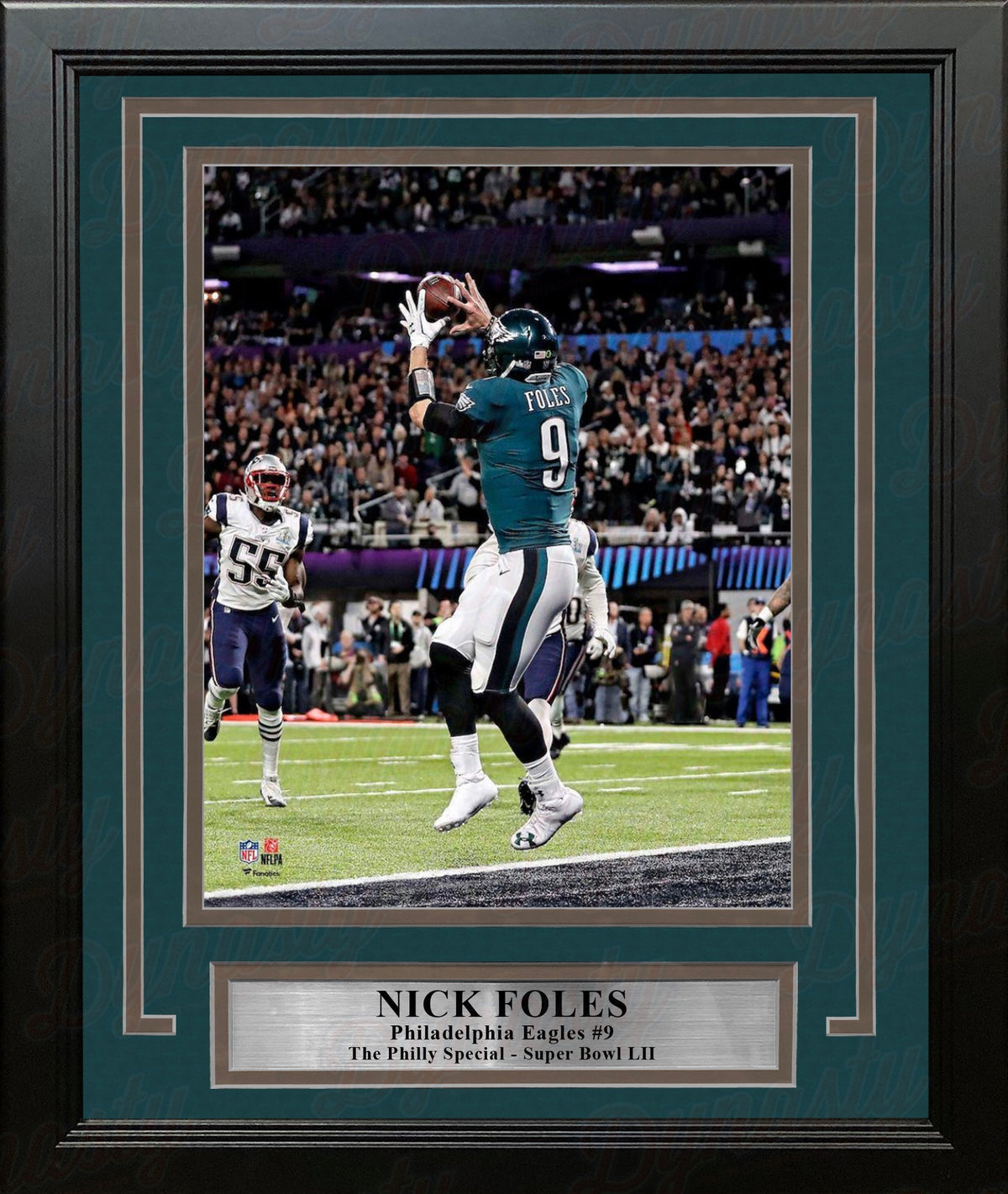Nick Foles Philadelphia Eagles Super Bowl LII Philly Special TD Catch 8x10 Framed Football Display Photo-Powers Sports Memorabilia