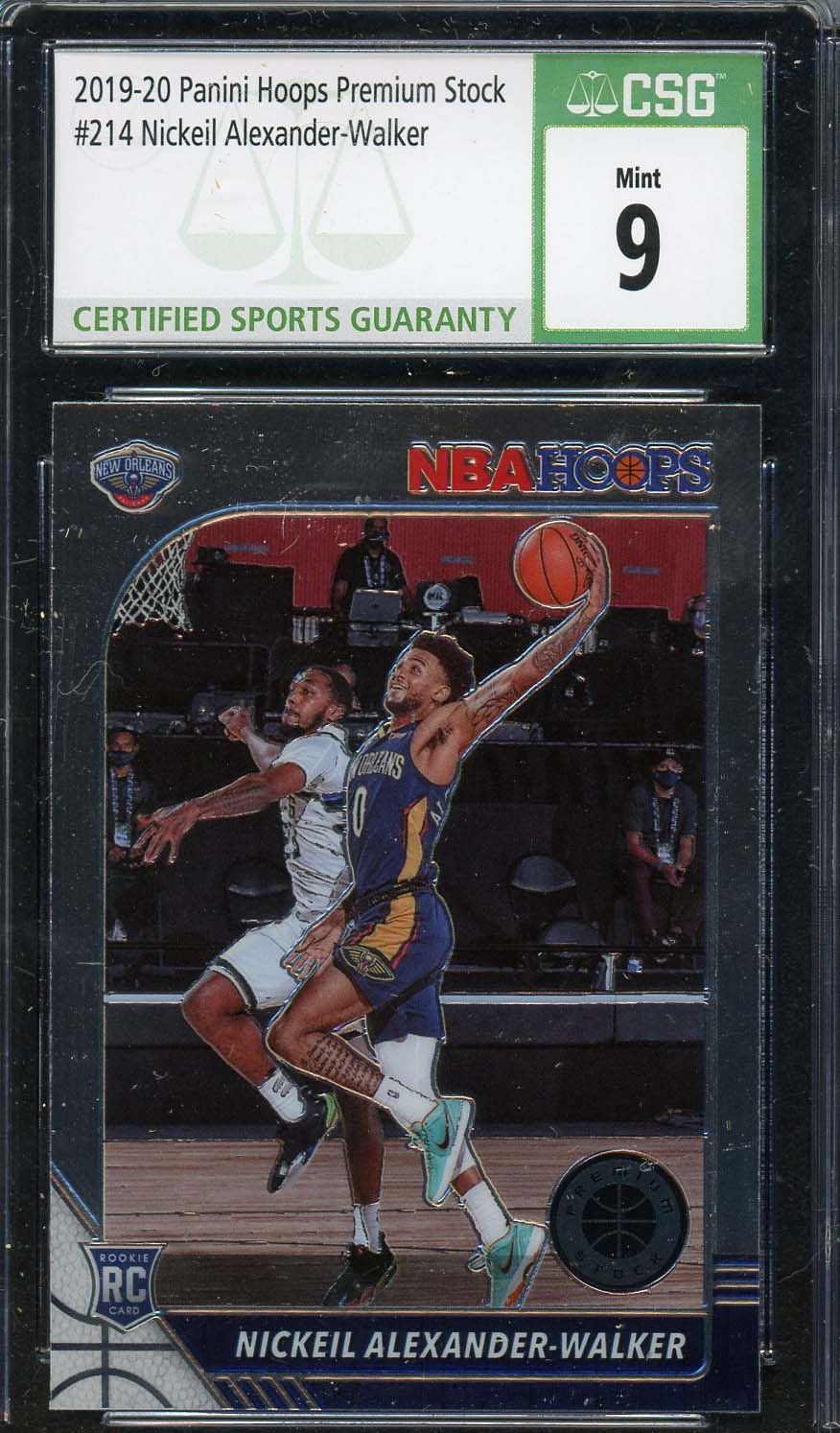 Nickeil Alexander-Walker 2019 Panini Hoops Premium Stock Rookie Card #214 CSG 9-Powers Sports Memorabilia