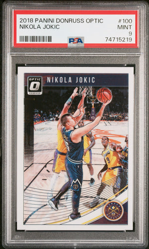 Nikola Jokic 2018 Panini Donruss Optic Basketball Card #100 Graded PSA 9-Powers Sports Memorabilia