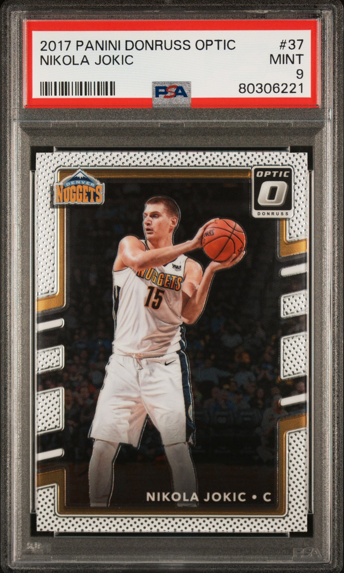 Nikola Jokic 2017 Panini Donruss Optic Basketball Card #37 Graded PSA 9-Powers Sports Memorabilia