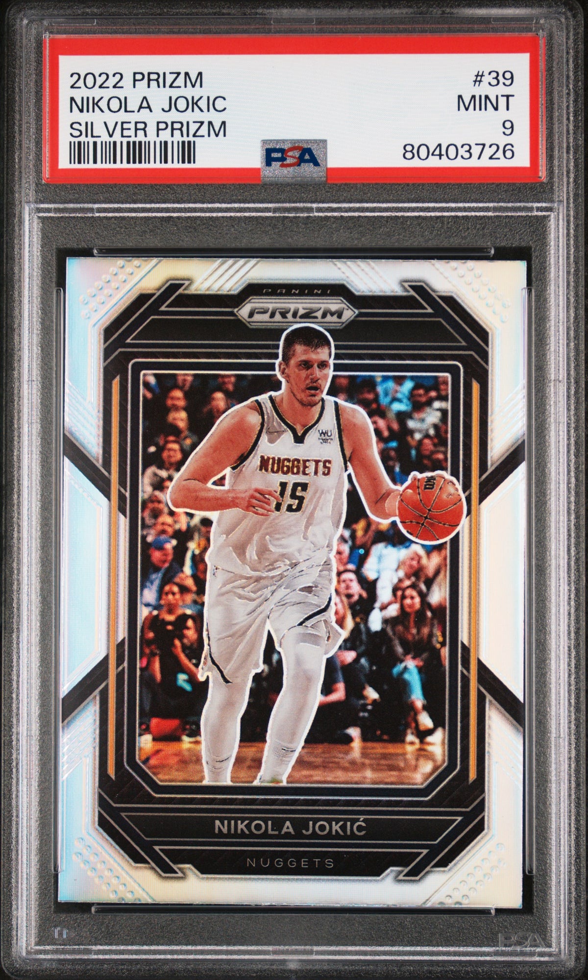 Nikola Jokic 2022 Panini Silver Prizm Basketball Card #39 Graded PSA 9-Powers Sports Memorabilia