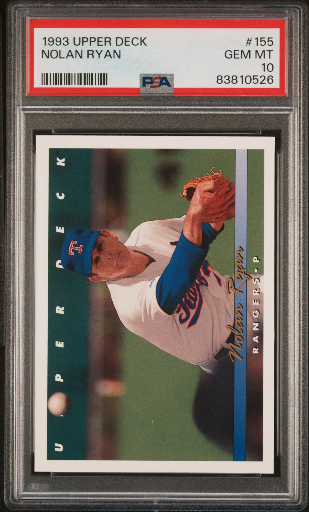 Nolan Ryan 1993 Upper Deck Baseball Card #155 Graded PSA 10-Powers Sports Memorabilia
