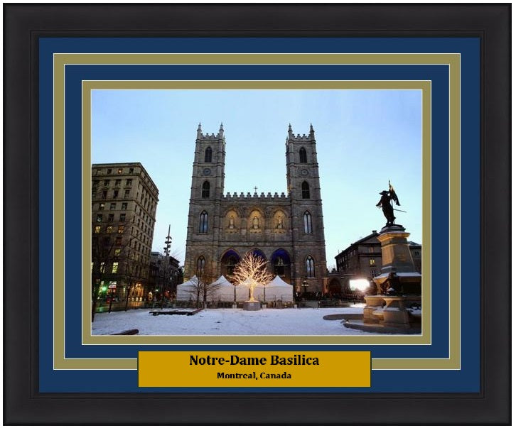 Notre-Dame Basilica in Montreal 8" x 10" Professionally Framed Landmark Photo-Powers Sports Memorabilia