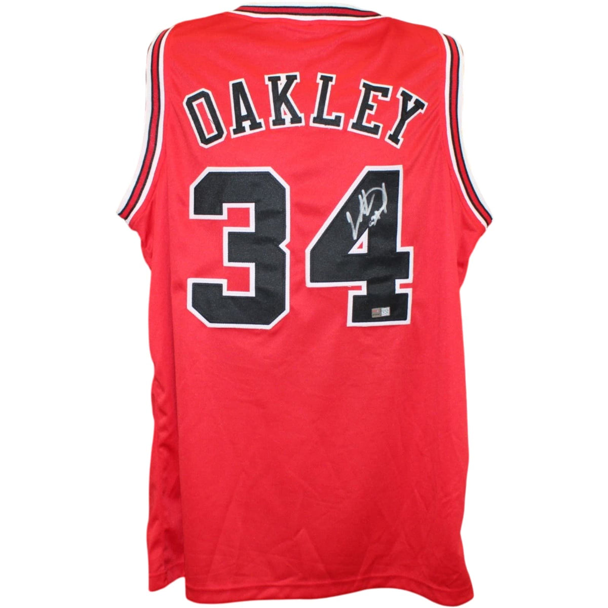 Charles Oakley Chicago Bulls Signed Jersey - Pro Style Red Size XL Tristar Productions-Powers Sports Memorabilia