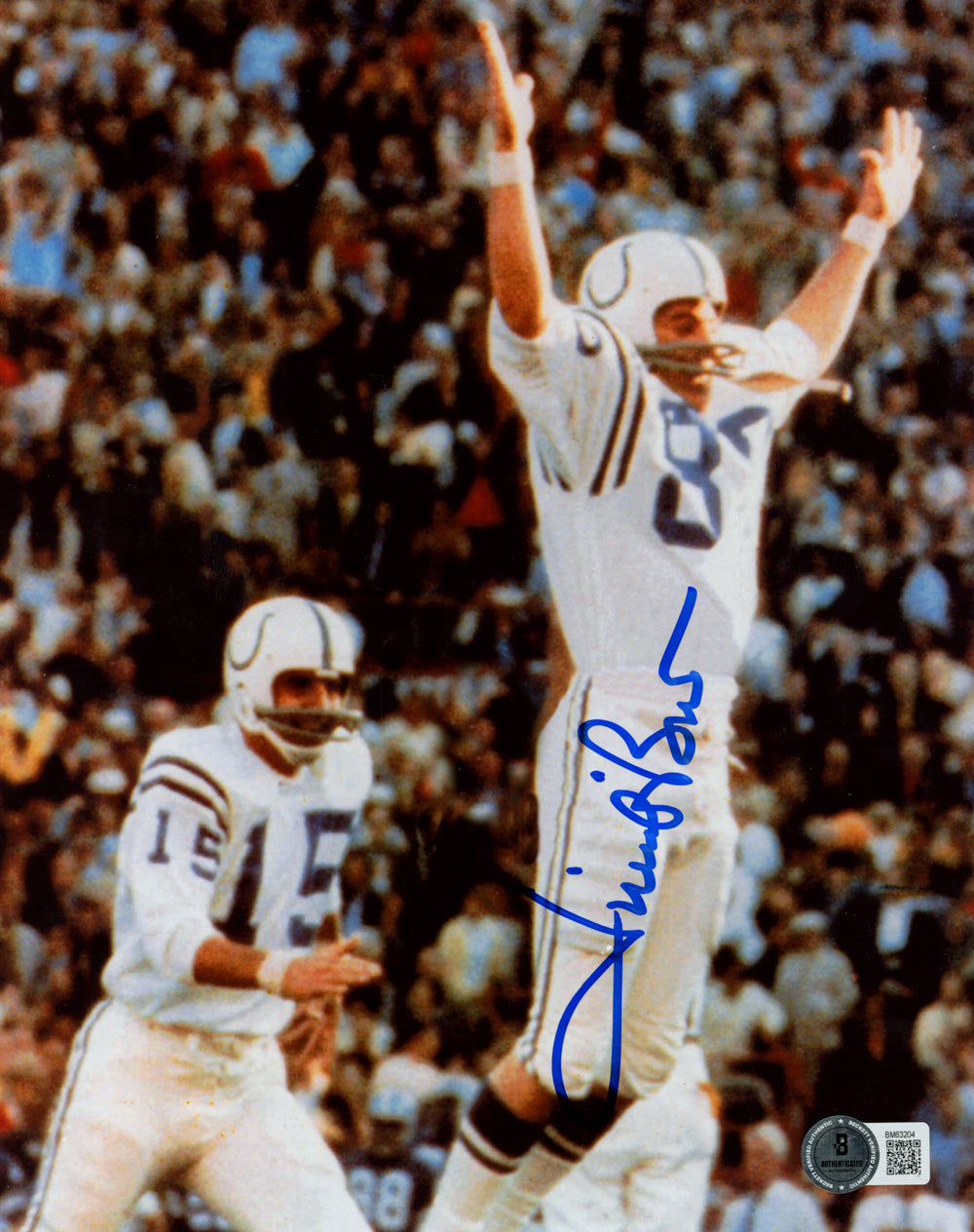 Jim O'Brien Baltimore Colts Signed 8x10 Photo - Beckett Beckett-Powers Sports Memorabilia