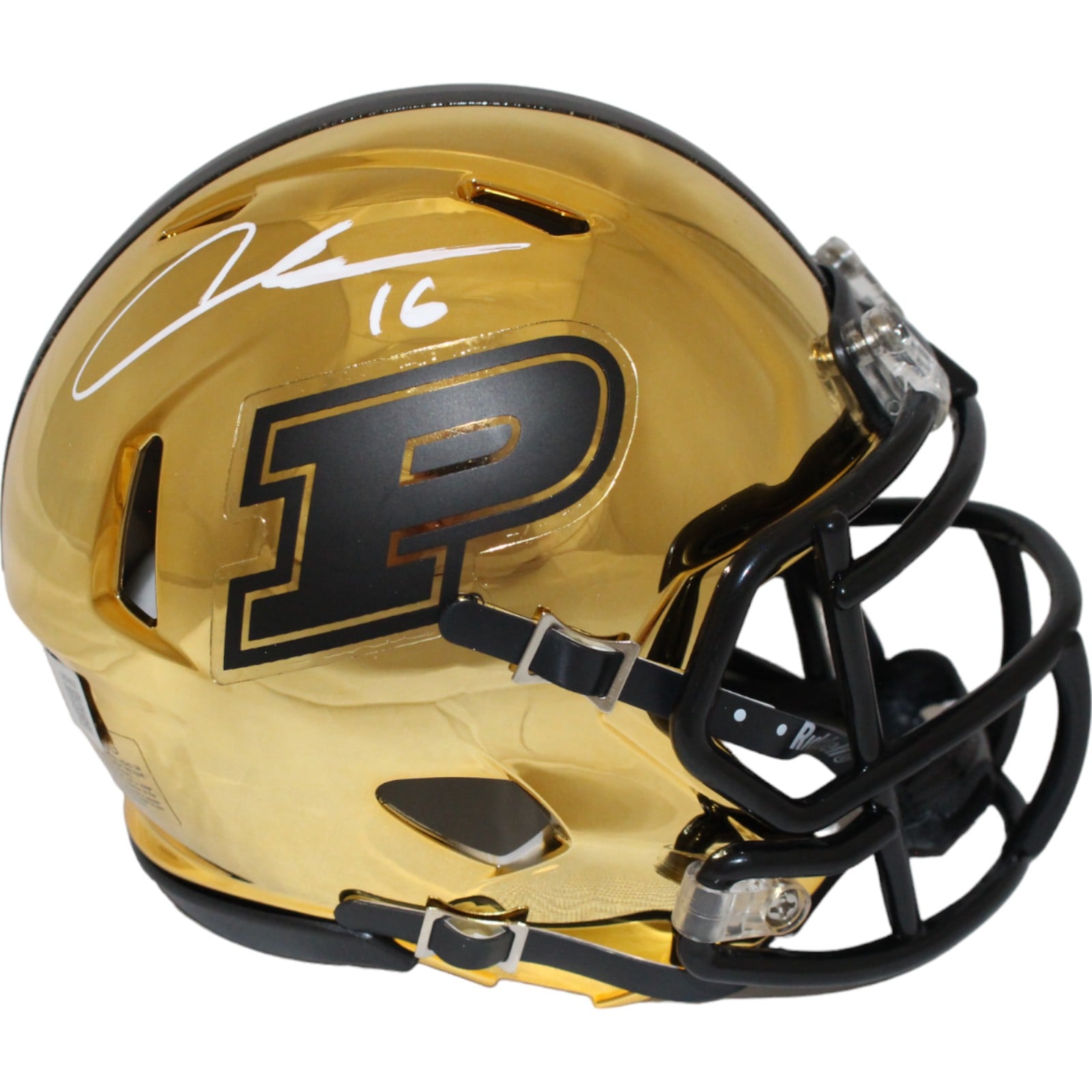 Aidan O'Connell Signed Purdue Boilermakers Chrome Mini Helmet – Beckett Authenticated-Powers Sports Memorabilia