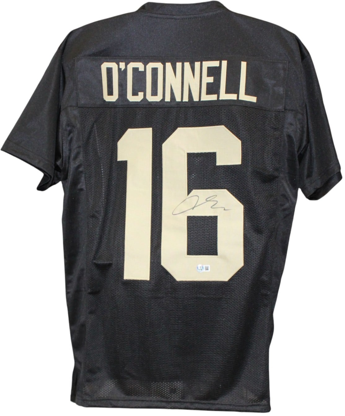 Aidan O'Connell Signed College Style XL Black Jersey – Beckett Witness Authenticated-Powers Sports Memorabilia