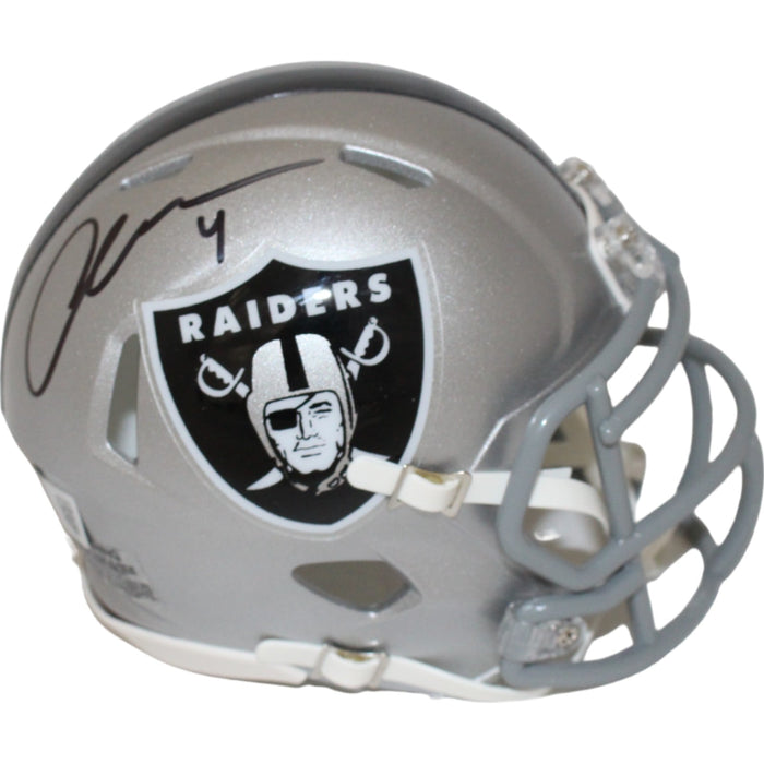 Aidan O'Connell Signed Las Vegas Raiders Mini Helmet – Beckett Authenticated-Powers Sports Memorabilia