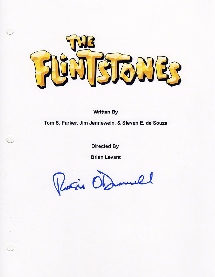 Rosie O'Donnell Autographed The Flintstones Movie Script Cover Page-Powers Sports Memorabilia