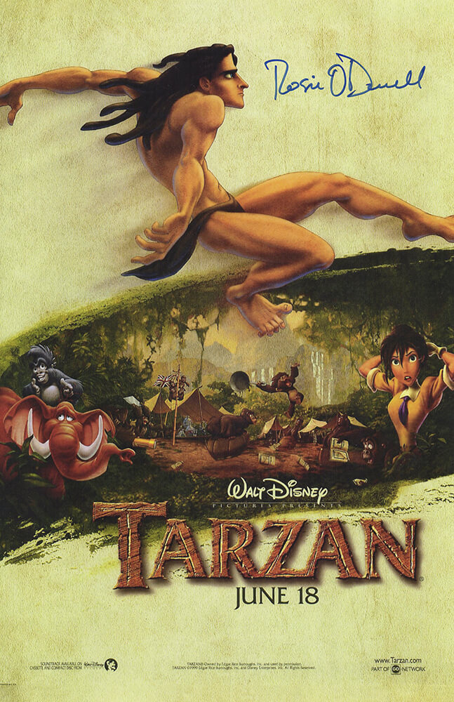 Rosie O'Donnell Autographed Tarzan 11x17 Movie Poster-Powers Sports Memorabilia