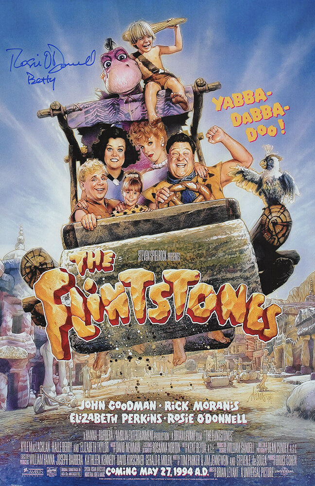 Rosie O'Donnell Autographed The Flintstones 11x17 Movie Poster with Betty-Powers Sports Memorabilia