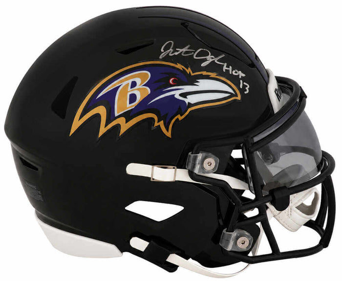 Jonathan Ogden Autographed Baltimore Ravens Riddell Mid-Size (MIDI) SpeedFlex Helmet with HOF'13-Powers Sports Memorabilia