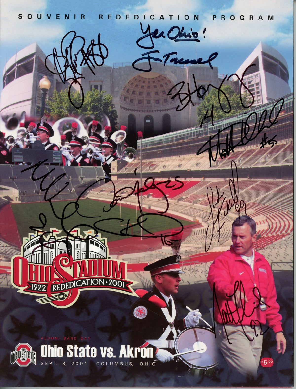Tressel Fickell Hartsock Green +4 Ohio State Buckeyes Signed Magazine - Magazine JSA JSA-Powers Sports Memorabilia