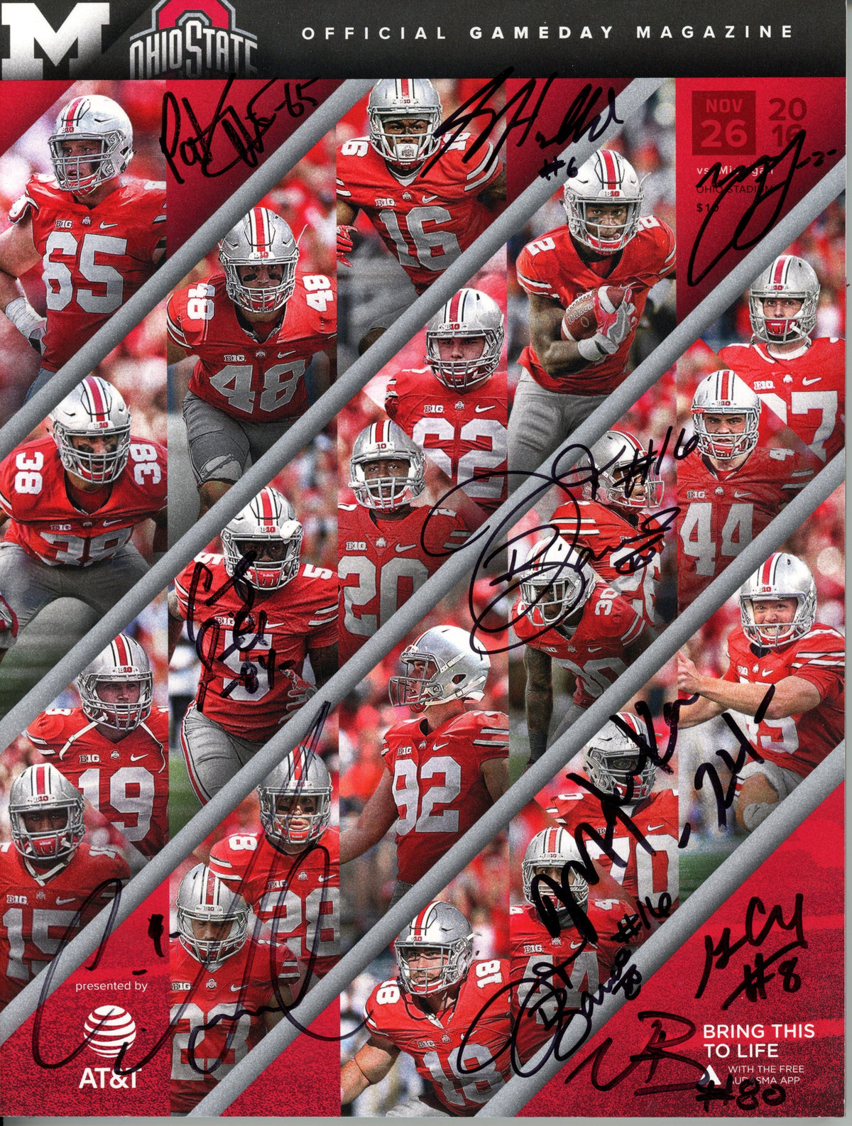 Barrett Conley Lattimore +5 Ohio State Buckeyes Signed Magazine - Magazine JSA JSA-Powers Sports Memorabilia