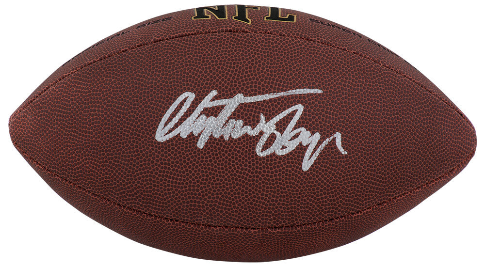 Christian Okoye Autographed Wilson Super Grip Full Size NFL Football-Powers Sports Memorabilia