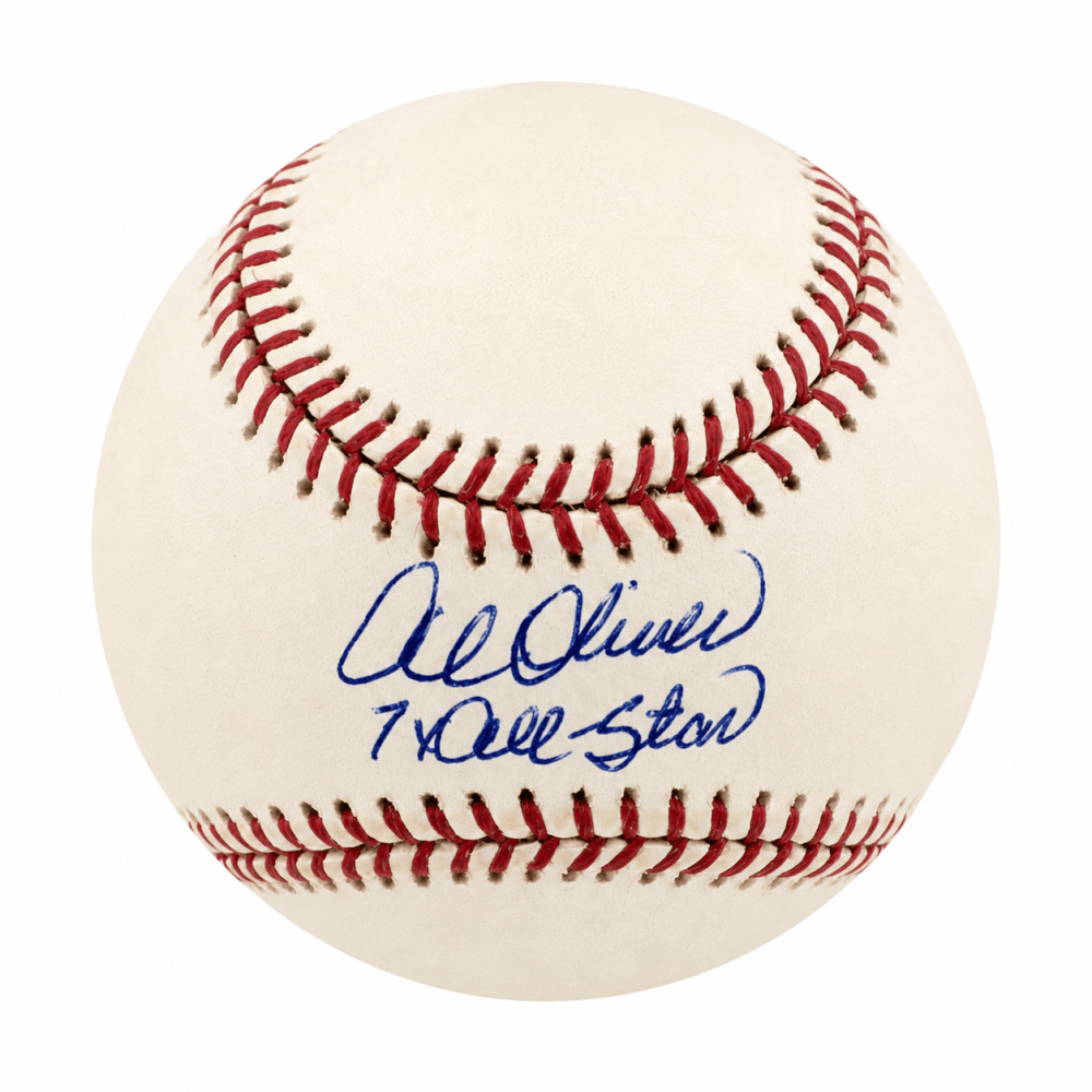 Al Oliver Autographed Rawlings (Selig) MLB Baseball with 7x AS-Powers Sports Memorabilia