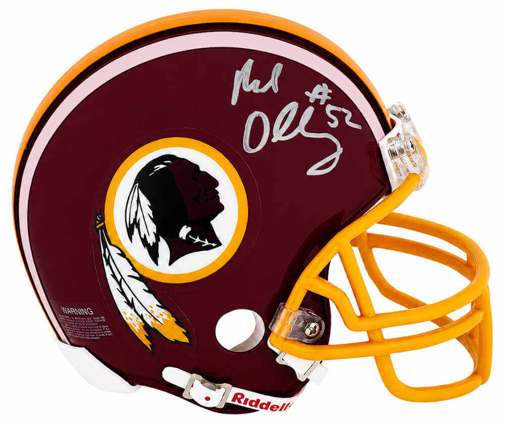 Neal Olkewicz Autographed Washington Throwback Riddell (VSR4) Mini Helmet-Powers Sports Memorabilia