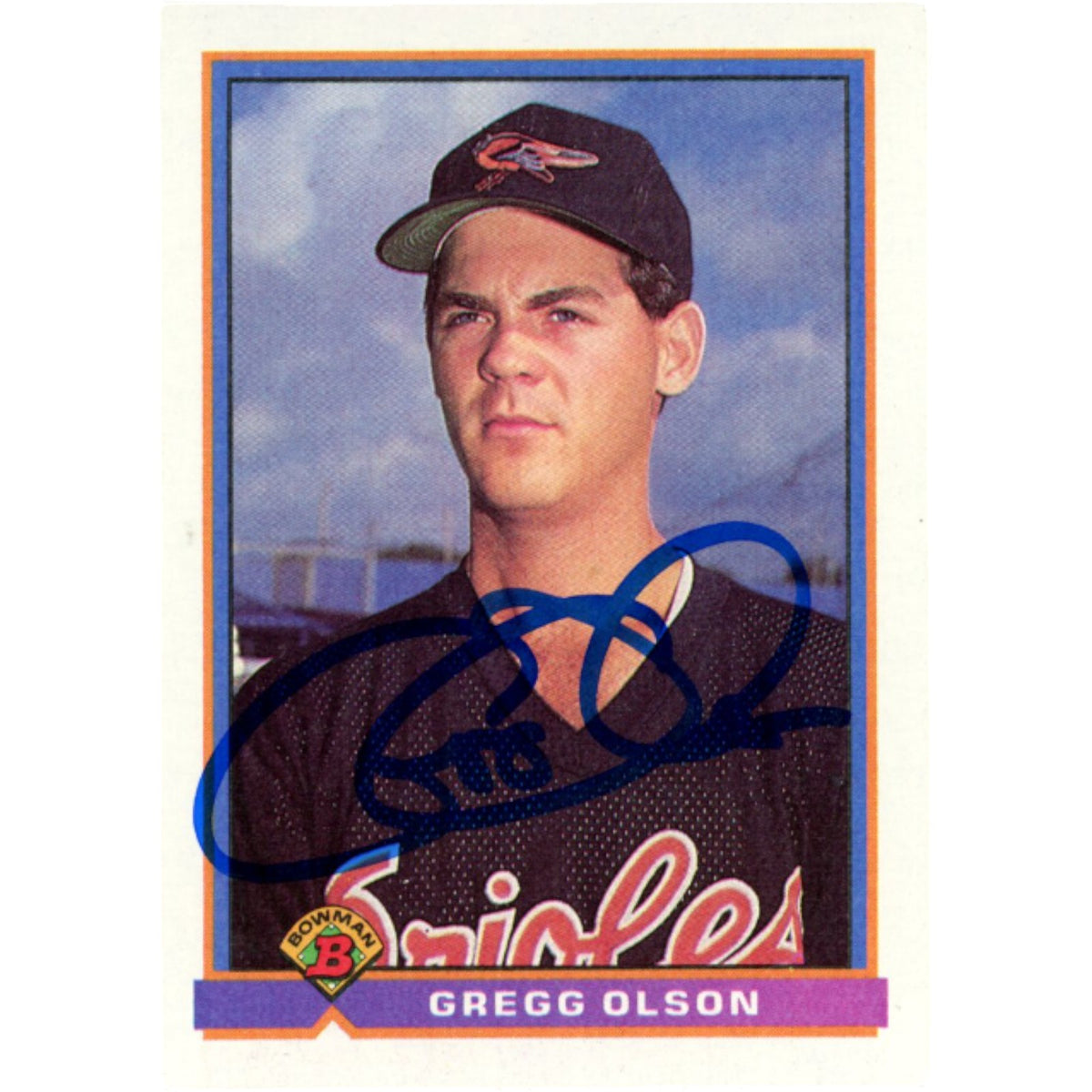 Gregg Olson Baltimore Orioles Signed Card - 1991 Topps #92 Beckett Beckett-Powers Sports Memorabilia