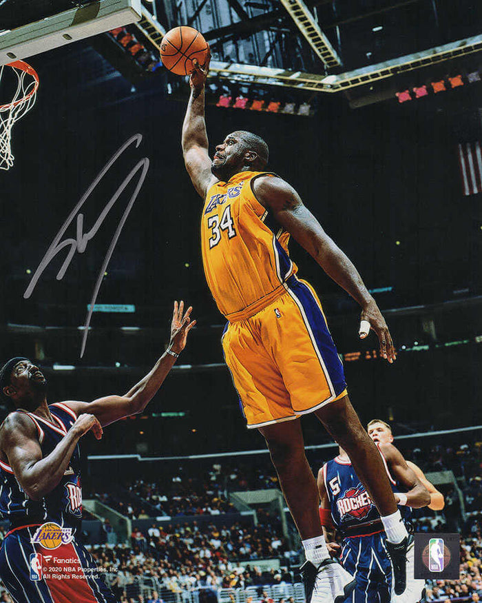 Shaquille O'Neal Autographed Lakers Action 8x10 Photo-Powers Sports Memorabilia