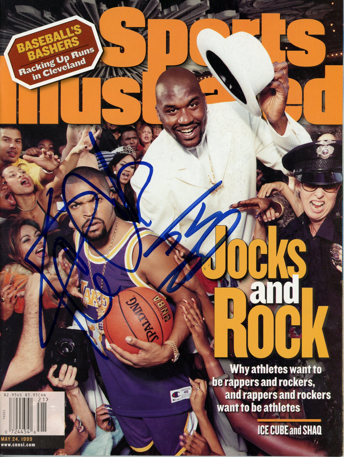 Shaquille O'Neal Ice Cube Los Angeles Lakers Signed Sports Illustrated Magazine - Sports Illustrated JSA JSA-Powers Sports Memorabilia