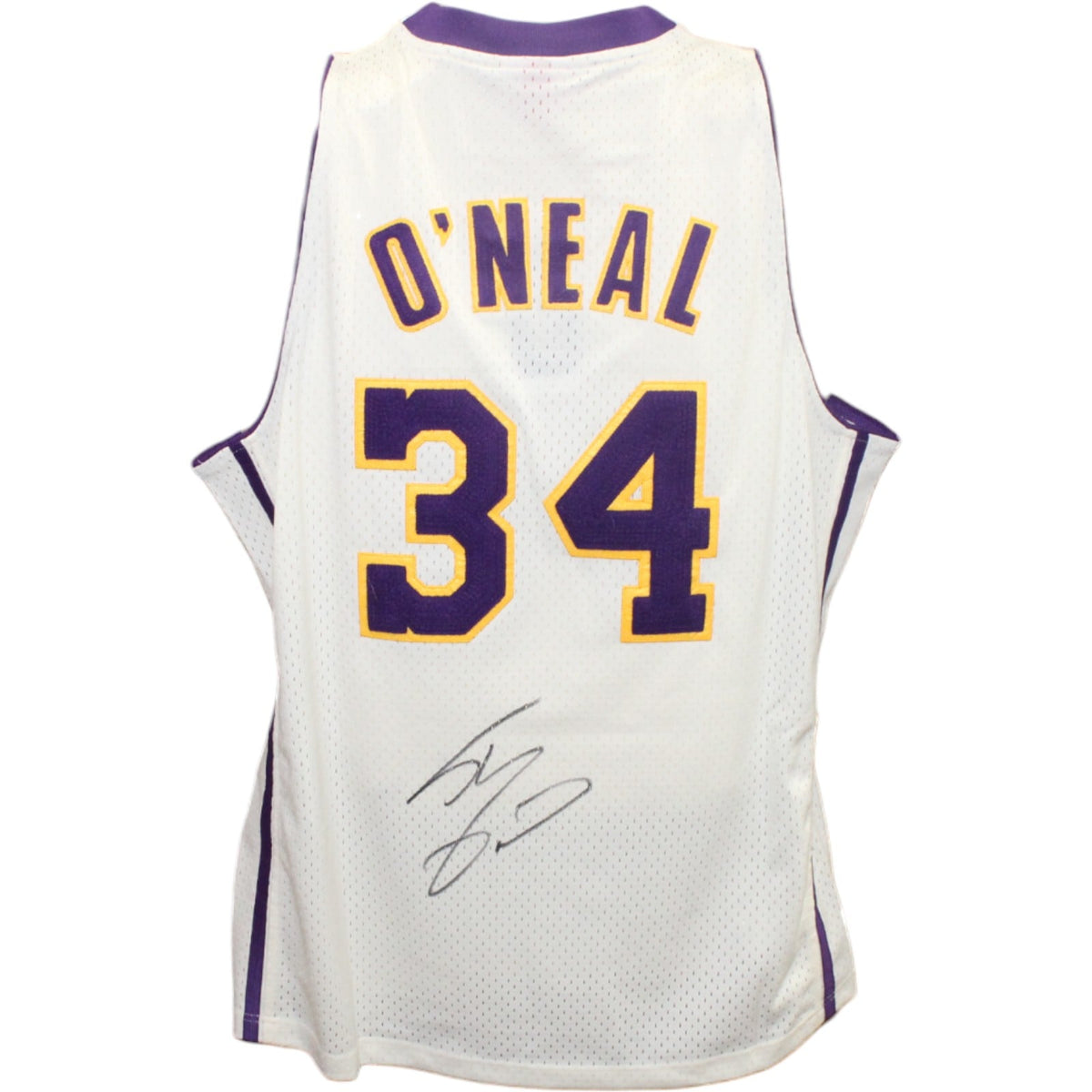 Shaquille O'neal Signed Los Angeles Lakers M&N Jersey – Beckett Authenticated-Powers Sports Memorabilia