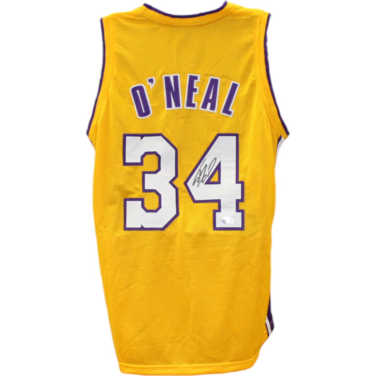 Shaquille O'Neal Signed Pro Style XL Yellow Jersey – Beckett Authenticated-Powers Sports Memorabilia