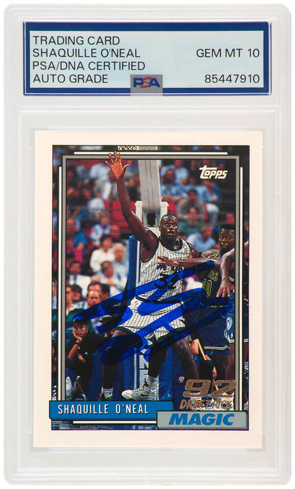 Shaquille O'Neal Orlando Magic Autographed 1992 93 Topps Basketball Rookie-Powers Sports Memorabilia