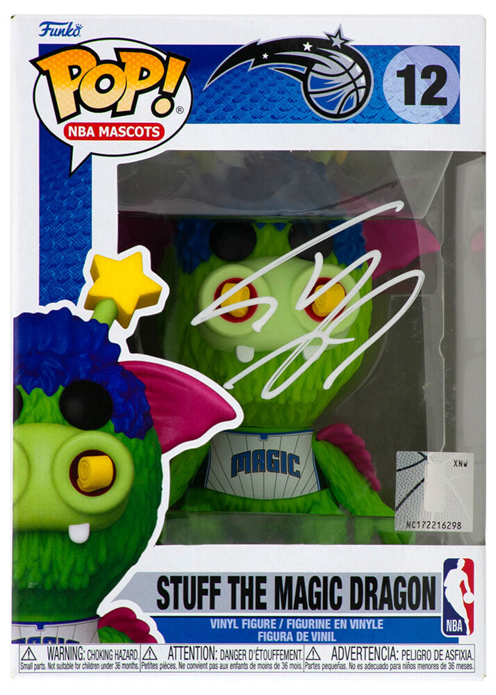 Shaquille O'Neal Autographed Orlando Magic Stuff The Magic Dragon NBA Mascot Funko Pop Doll #12-Powers Sports Memorabilia