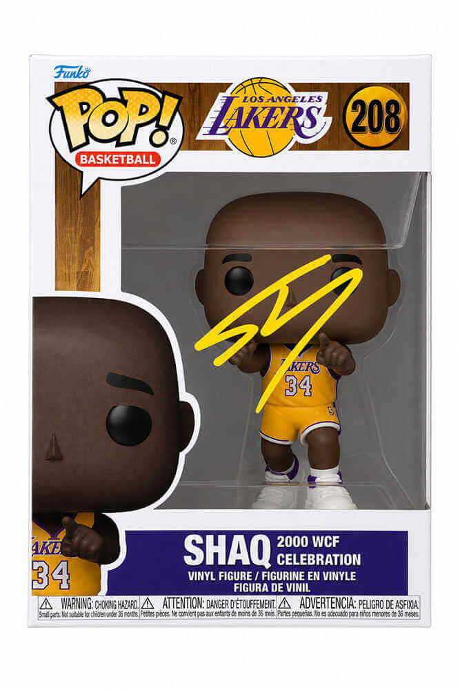 Shaquille O'Neal Autographed Los Angeles Lakers Shaq Player NBA Funko Pop Doll #208-Powers Sports Memorabilia
