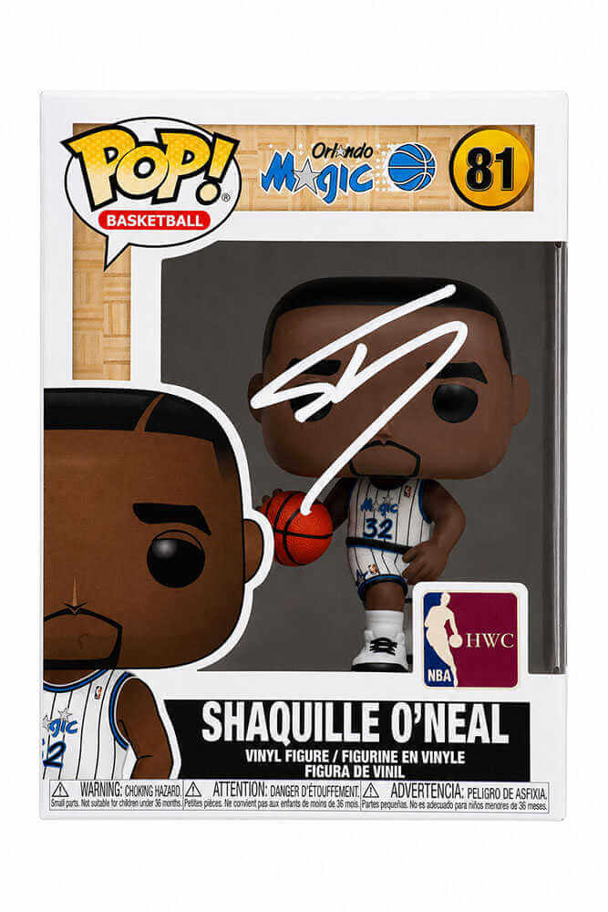 Shaquille O'Neal Autographed Orlando Magic Shaq Player NBA Funko Pop Doll #81-Powers Sports Memorabilia