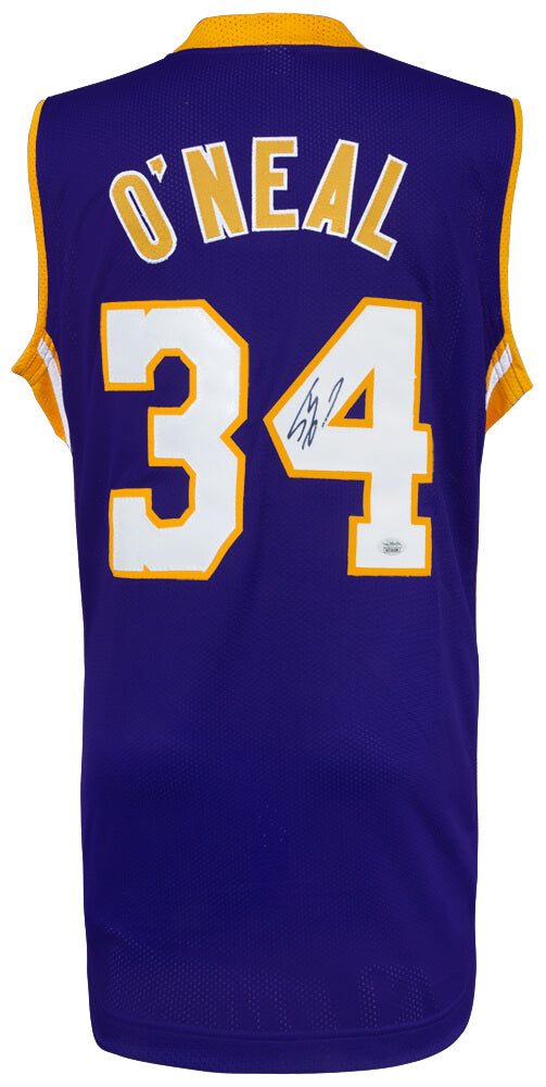 Shaquille O'Neal Autographed Purple Custom Basketball Jersey JSA-Powers Sports Memorabilia