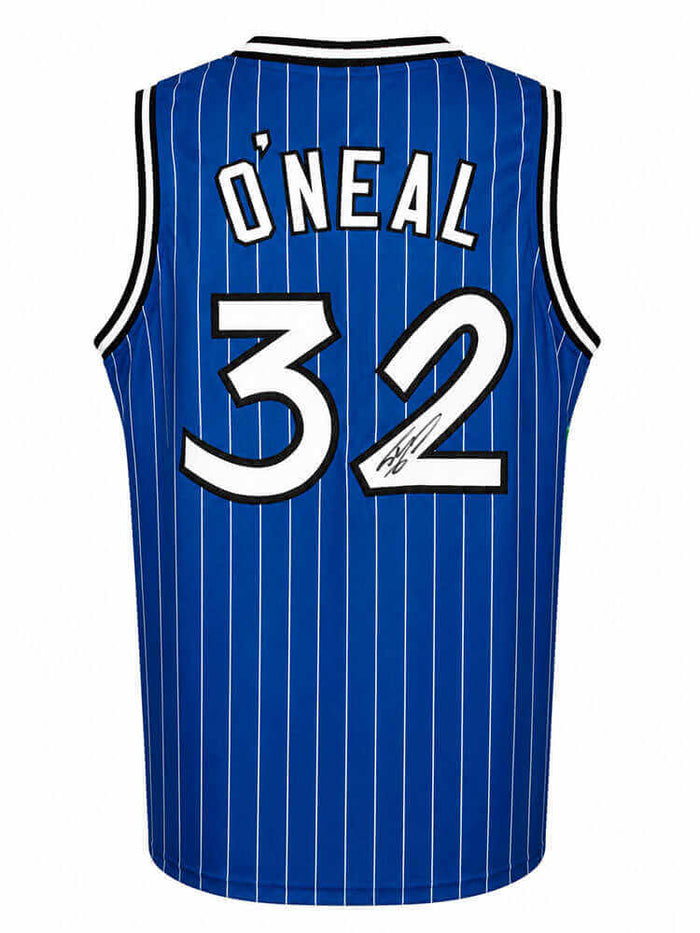 Shaquille O'Neal Autographed Blue T/B Custom Basketball Jersey-Powers Sports Memorabilia