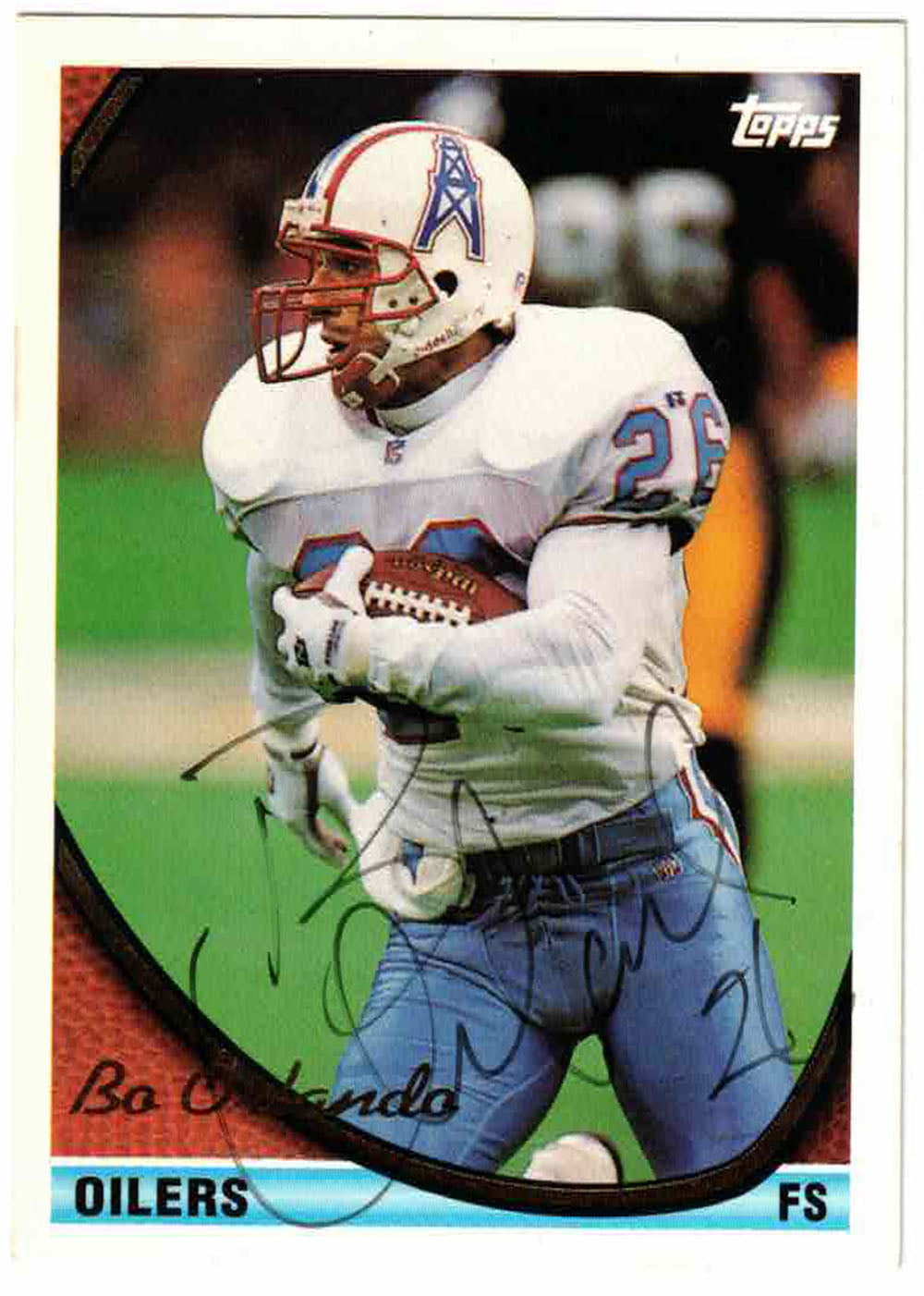 Bo Orlando Houston Oilers Signed Card - 1994 Topps #182-Powers Sports Memorabilia