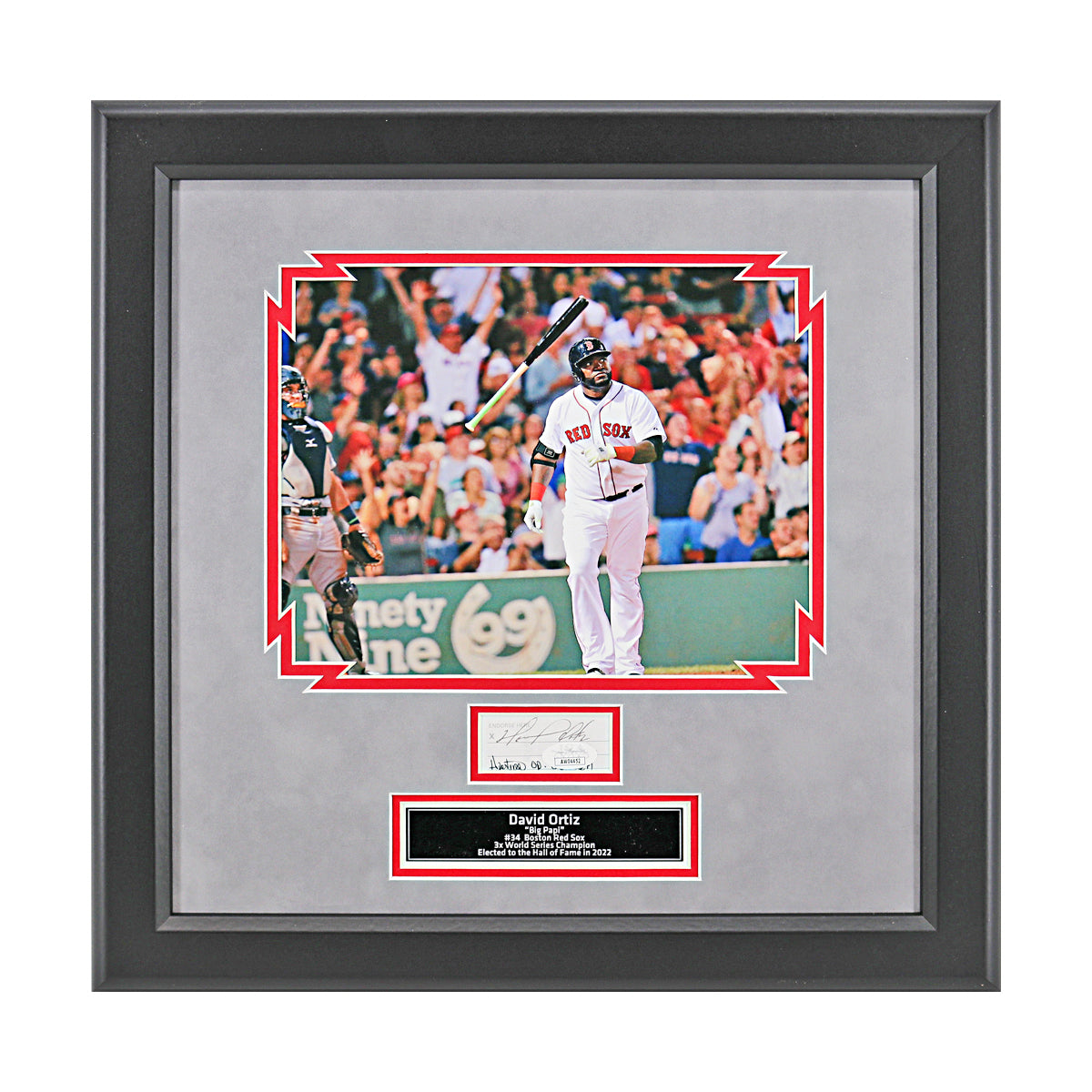 David Ortiz Boston Red Sox Signed Framed Cut Collage (JSA COA)-Powers Sports Memorabilia