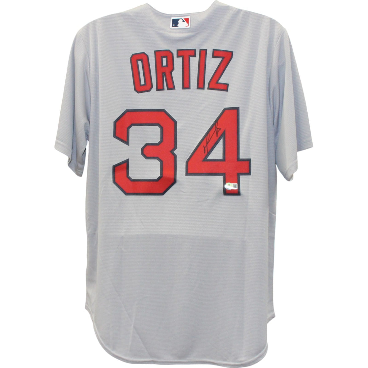David Ortiz Signed Boston Red Sox Nike Gray Replica sz L Jersey – Beckett Authenticated-Powers Sports Memorabilia