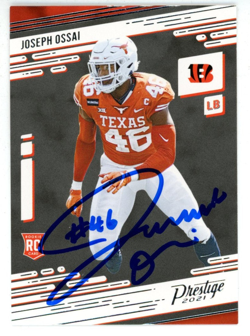 Joseph Ossai Texas Longhorns Signed Card - 21 Panini Prizm Prestige #257 Beckett Beckett-Powers Sports Memorabilia
