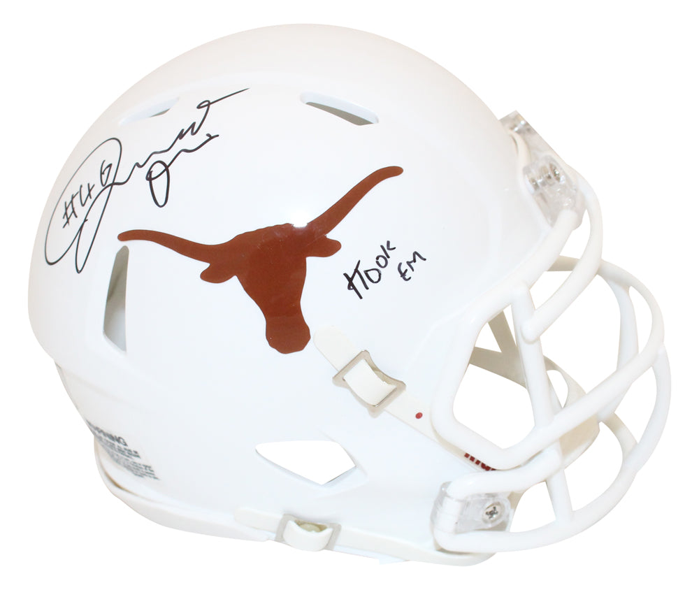Joseph Ossai Texas Longhorns Speed Signed Mini Helmet Hook Em Beckett-Powers Sports Memorabilia