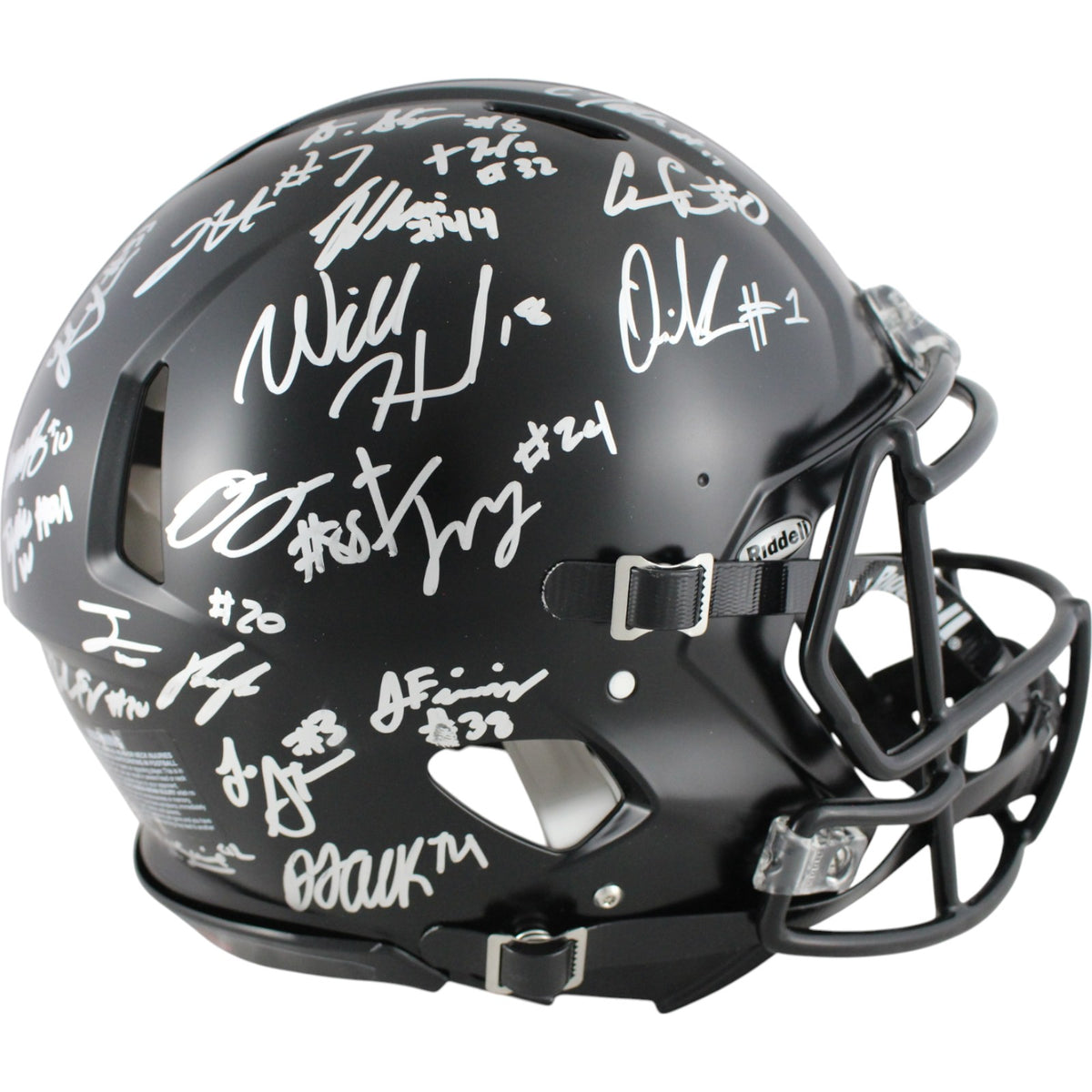 2024 Ohio State Buckeyes Team Signed Full Size Helmet - Pro Natl Champs 19 Sig Beckett Beckett-Powers Sports Memorabilia