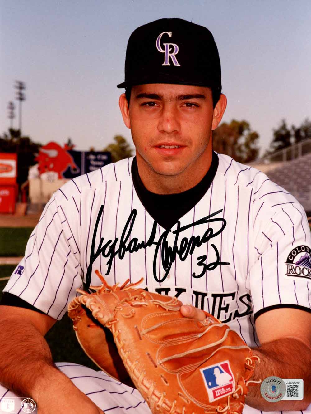 Jayhawk Owens Colorado Rockies Signed 8x10 Photo - Beckett Beckett-Powers Sports Memorabilia