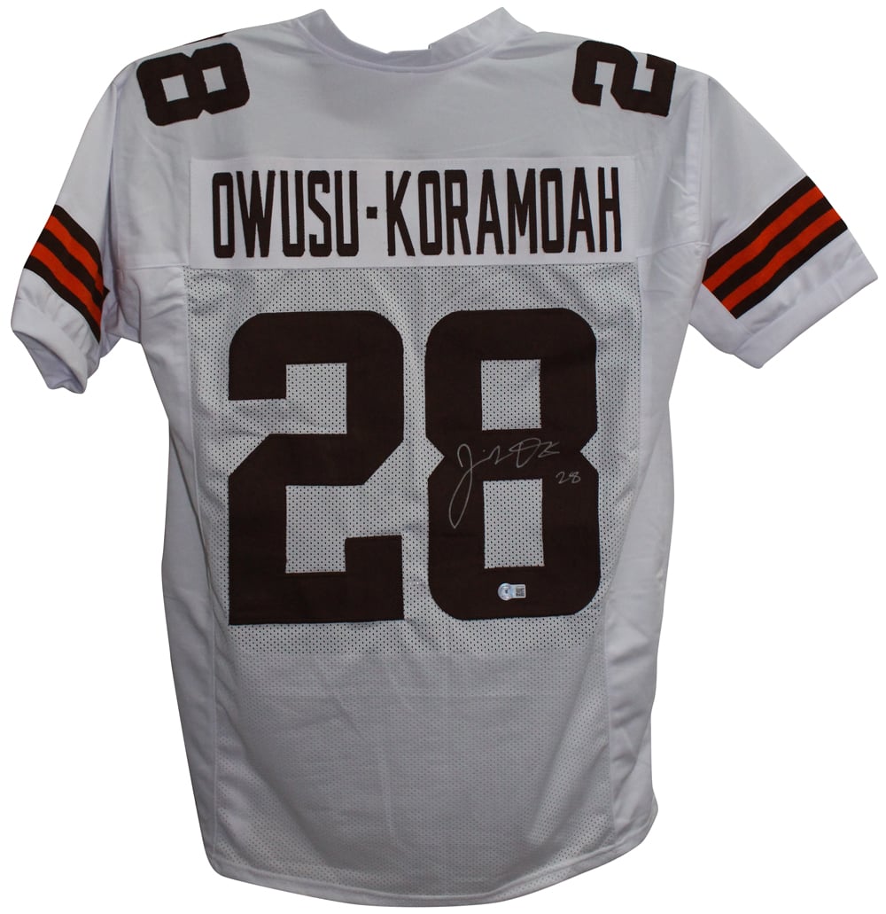 Jeremiah Owusu-Koramoah Pro Style White XL Signed Jersey BAS-Powers Sports Memorabilia