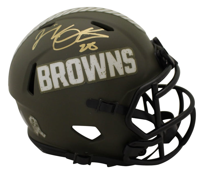 Jeremiah Owusu-Koramoah Signed Cleveland Browns Salute Mini Helmet – Beckett Authenticated-Powers Sports Memorabilia