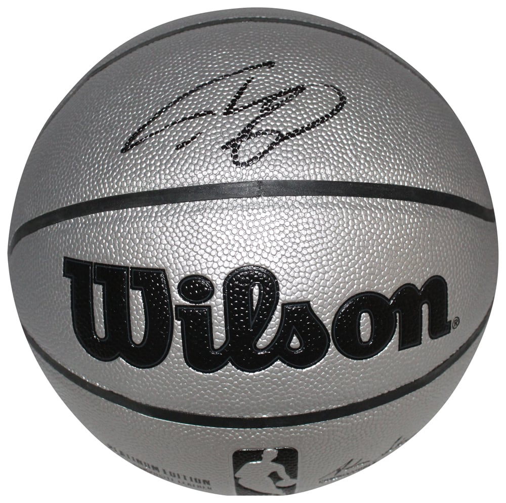 Shaquille O'neal Signed Los Angeles Lakers Silver Basketball – Beckett Authenticated-Powers Sports Memorabilia