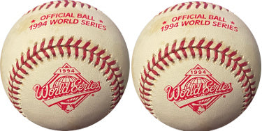 1994 Rawlings MLB World Series Official Baseball- Pair/Set X 2/ Strike Season / Minor Tone-Powers Sports Memorabilia