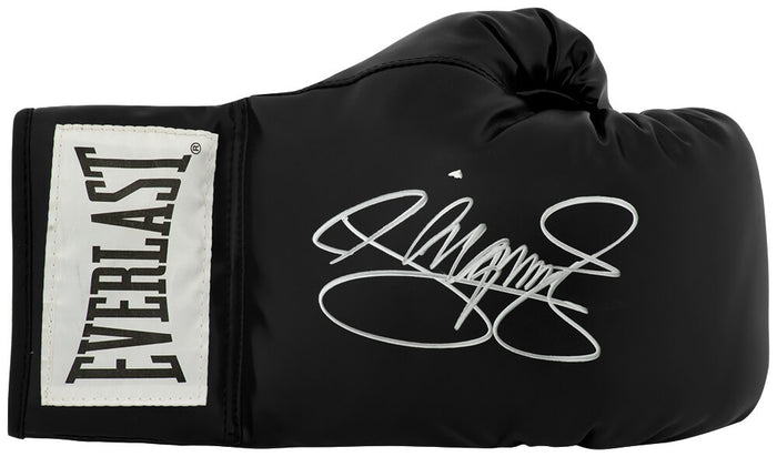 Manny Pacquiao Autographed Everlast Black Boxing Glove-Powers Sports Memorabilia